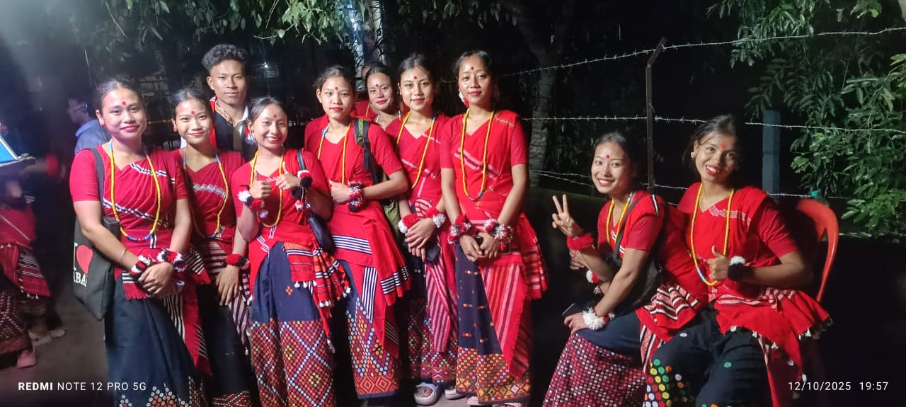 Achievement 2025, A group of students Awards 1st prize in Bagurmaba dance competition held on Oct 2025 in TMPK Cetral ceremony,Dhakuakhana.